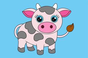Rustic Cow Graphics for Creative Design Projects Ideal for Logos, Illustrations, and High-Quality Branding Solutions vector