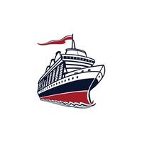 Cruise ship logo design vector