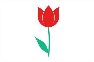 simple tulip icon, simple tulip flower icon art illustration vector