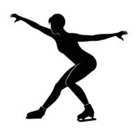 Figure skating silhouette illustration vector