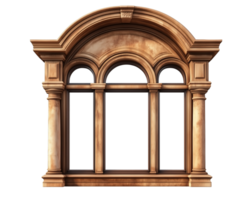 classic arched window with columns png