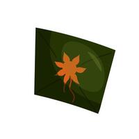 illustration of an envelope with flower. Greetings for the holiday vector