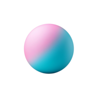 vibrant sphere featuring smooth gradient of pink and blue colors, perfect for design projects or artistic expressions png