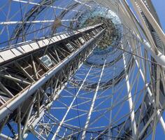 High metal construction. Metal building. Engineering. photo