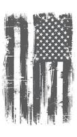 An american flag painted on a white background vector