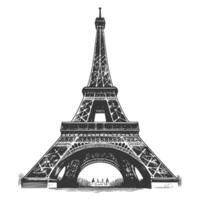 Eiffel tower hand-sketh design vector
