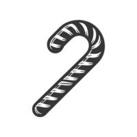 A candy cane icon on a white background vector