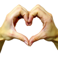 Hands making a heart shape with their fingers png