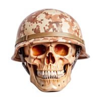 A skull wearing a helmet with a skull on it png