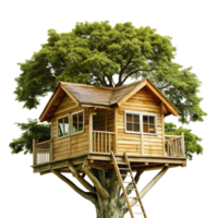 A tree house with a ladder and ladder png