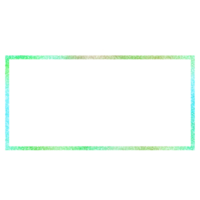Glittery blue and green rectangle frame png