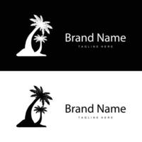Coconut tree logo design template vector