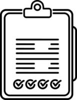 Audit Document Icon for Verification Control and Business Report Illustration vector