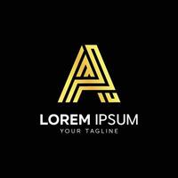 Logo design using the letter A for business identity vector