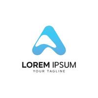 Logo design with letter A for business image vector