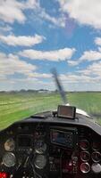 A view of the inside of a small plane photo