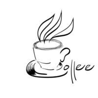 cup of coffee isolated on white background vector