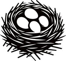 Bird's Nest of Eggs vector