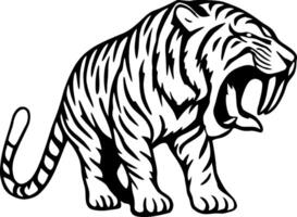 Sabertooth Tiger Outline vector