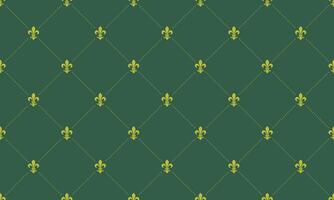 Carpet fabric for nostalgia classical. Symmetry heraldry endless imperial. Geometrical simple to repeating fleur de lys. vector
