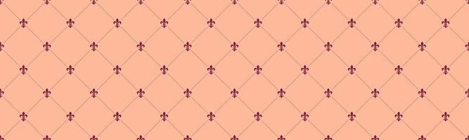 Diagonal fleur de lys a abstract retro. Motif curl from horizontal ornament. Symmetric flourish and textile repetitive. vector
