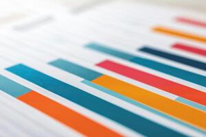Colorful bar graph representing data trends and analysis for effective decision-making. photo