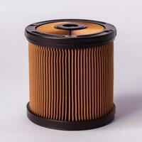 High-quality air filter designed for automotive performance. isolated on white background. photo