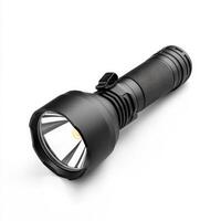 High-intensity flashlight with durable design for various uses. isolated on white background. photo