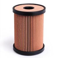 An automotive oil filter for efficient engine lubrication. isolated on white background. photo