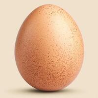 A fresh brown egg on a neutral background. isolated on white background. photo