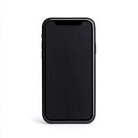 Minimalistic smartphone on white background for design purposes. isolated on white background. photo