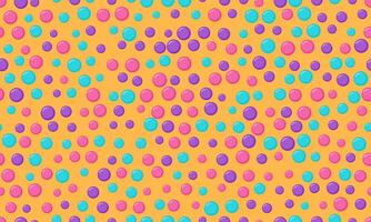 Colorful dotted pattern featuring round spots in a repeating layout. Ideal for creating abstract backgrounds, seamless textiles, and geometric wallpapers. vector