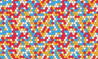 dotted pattern with colorful geometric circles. Perfect for textile, seamless wallpapers, and trendy abstract backgrounds for modern design. vector