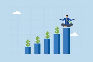 Investment growth, entrepreneur experiencing an increase in revenue and financial returns. vector