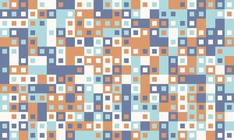 Symmetrical cube grid with vibrant, ornate colors. A beautiful geometric pattern suited for posters, fabric, or material design with a modern, textured appeal. vector
