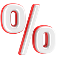 Red With White Number 8 3D Render png