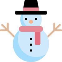 Colorful Snowman Icon - Cheerful Winter Holiday Design vector