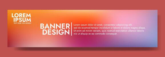 A horizontal with a vibrant gradient background vector