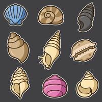 set of shell good for sticker, pattern design, element design, etc vector