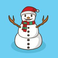 snowman mascot good for sticker, brand design, mascot design, element design, etc vector