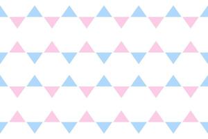 Seamless pastel triangle pattern in pink and blue, ideal for backgrounds, textiles, and graphic design projects. vector
