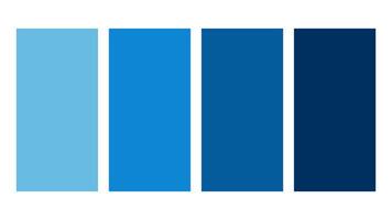 Baby Blue, Blue Grotto, Blue, Navy Blue color palette. Set of bright color palette combination in rgb hex. Color palette for ui ux design. Abstract illustration for your graphic design, banner vector