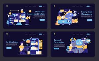 Logistics Automation. Flat Illustration vector