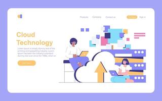 Data Science. Flat Illustration vector