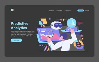 Data Science. Flat Illustration vector