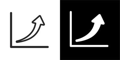 a black and white icon of an arrow going up vector