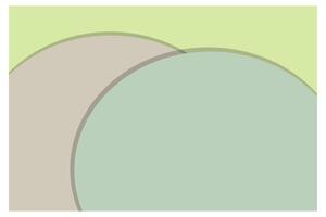 green and gray circle background with a white line through it vector