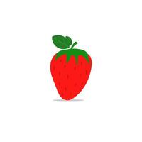 red strawberry icon on a white background vector