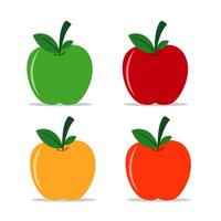 colored apples icon on a white background vector
