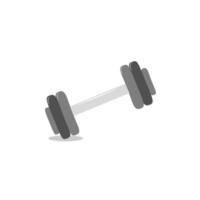 gray dumbbell icon isolated on white background vector